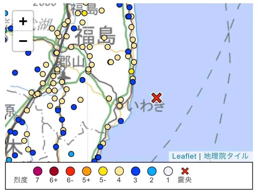快訊/日本福島縣發生規模5.8地震    東北地區深夜天搖地動民眾嚇壞