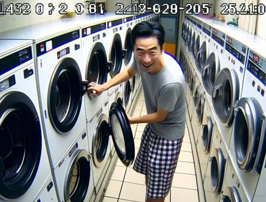 這種「超人」太噁爛！誇張男潛自助洗衣店偷挖別人烘好內褲　直接外穿爽走人