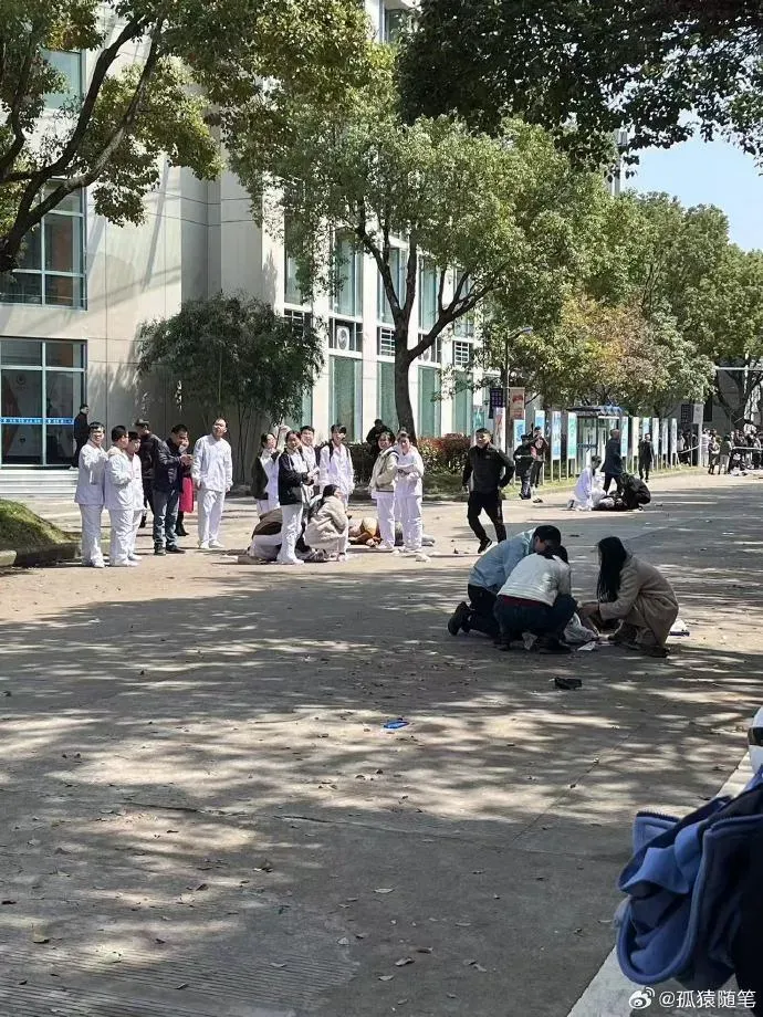 影/把轎車當碰碰車！校園內瘋狂衝撞　「近10人倒地哀嚎」現場慘況曝