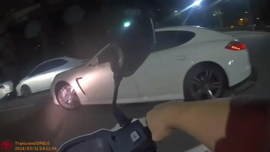 影/台中保時捷男酒駕拒檢撞警　同車2辣妹慘了！連坐罰