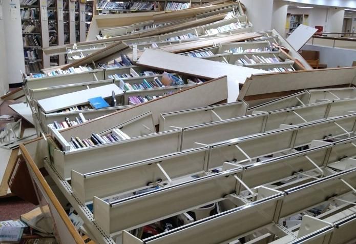 7.2強震撼全台/不敵地牛翻身！台師大圖書館遭「骨牌式」推倒　復館時間曝光
