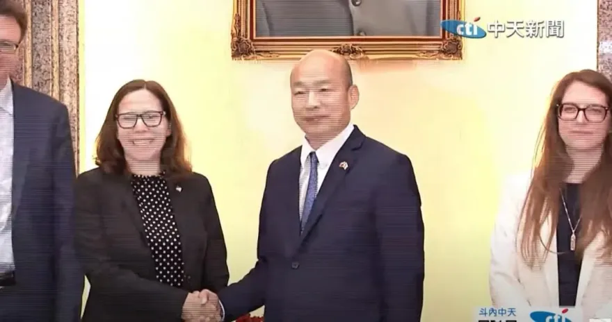 台美關係史上最好！接見AIT主席羅森柏格　韓國瑜：3黨對國防外交有一致共識