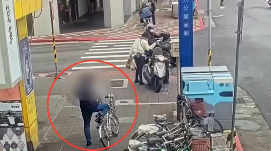 影/北市婦公館商圈順手牽單車　佔為己有還自備大鎖遭逮送辦