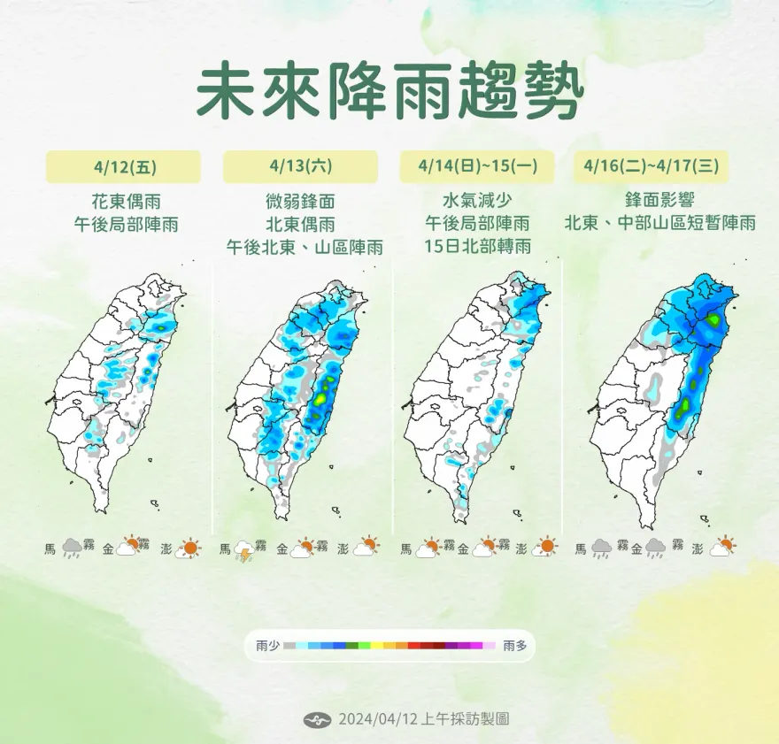 鋒面今入夜進逼「雨區擴大」！炎熱天氣持續一周