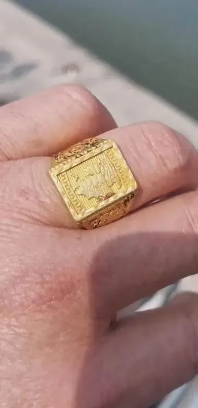 失而復得！陸男丟20克金戒指苦尋三年　花4000多元打撈費找回