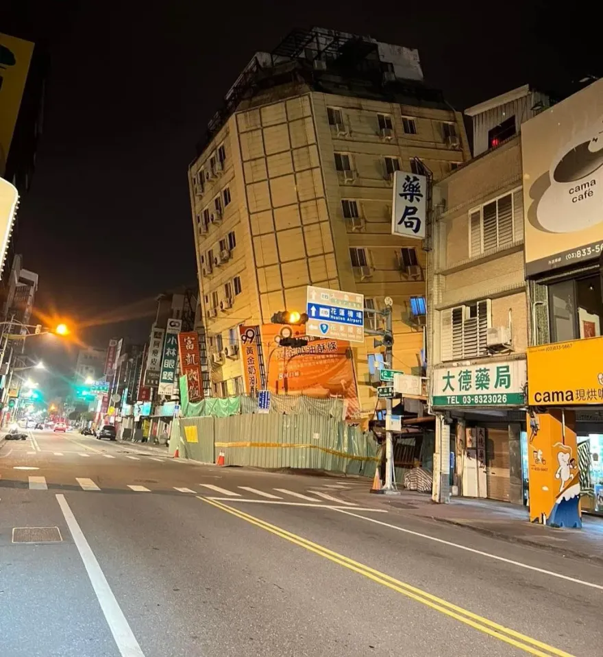 花蓮深夜連2起規模6強震 、2大樓傾斜成危樓  徐榛蔚：緊急開設災害應變中心