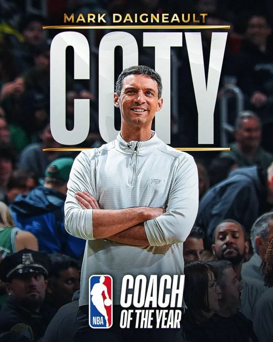 從後段班變身西區龍頭　雷霆主帥戴諾特奪NBA年度最佳教練