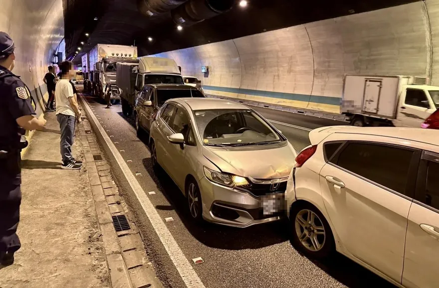 快訊/國道3號中和路段車禍回堵　6車連環撞幸無人傷