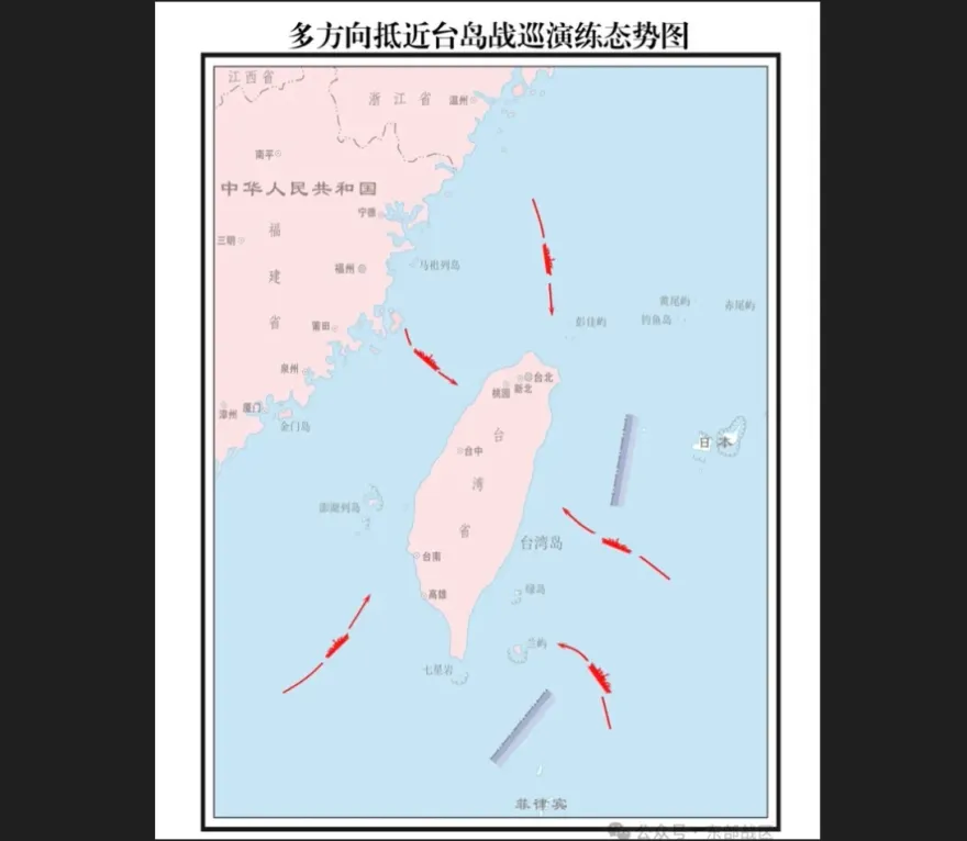 圍台軍演持續中！最新「5路大軍」態勢圖、陸海警烏坵東引執法34秒影片同時釋出