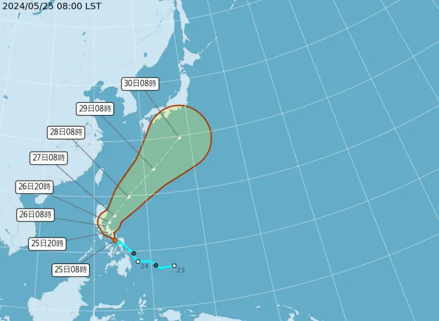 首颱「艾維尼」估今晚8時生成！新一波梅雨鋒面接力　5/28、29雨勢最猛