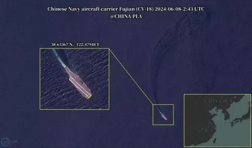 衛星圖曝光！福建艦結束第二次海試　陸媒：實施「海上倒車」、Z形轉向