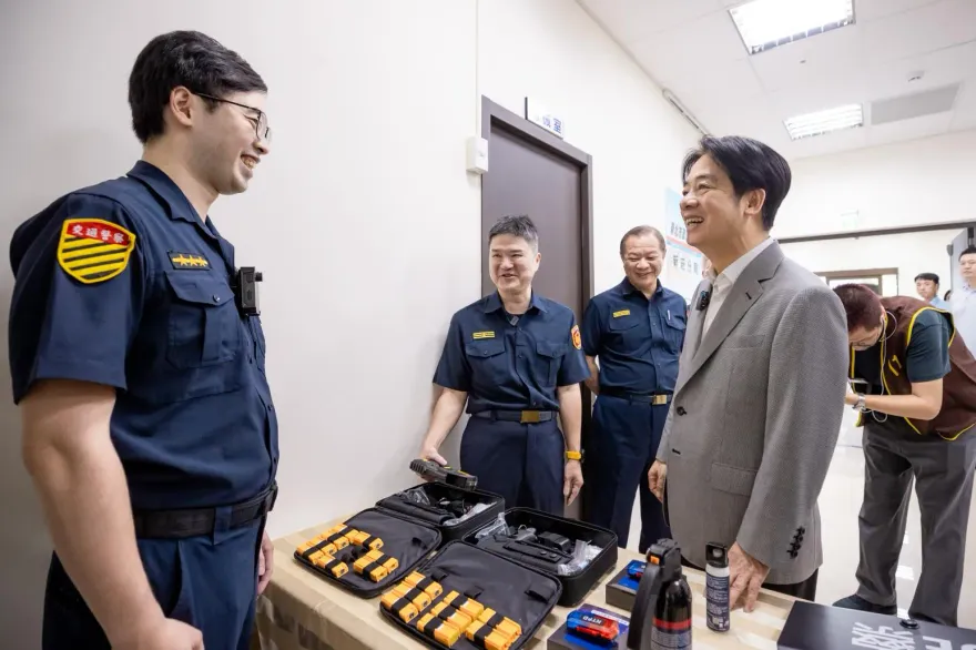 警察節前夕賴清德視察新莊分局交通分隊　慰勉基層員警辛勞與付出