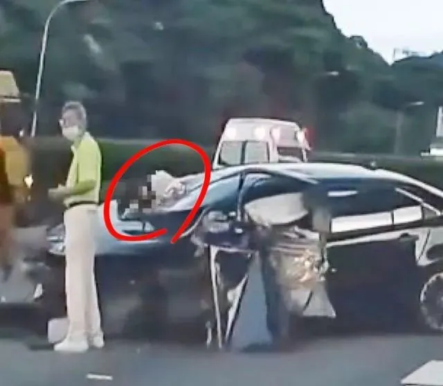 快訊/事發原因曝！國1死亡車禍「副駕女慘卡擋風玻璃」　竟是轎車追撞拖吊車