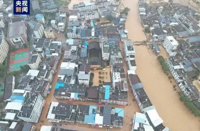 影/空拍曝！廣東韓江「50年一遇洪水」釀停電斷網　閩粵緊急轉移逾萬人