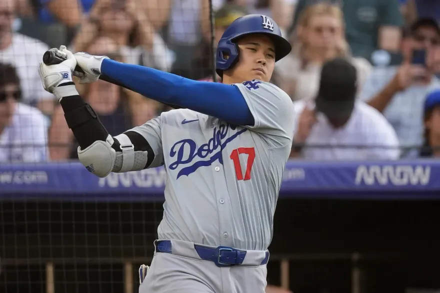 影/大谷翔平扛1棒犀利！狂敲3安打助道奇連勝　明星賽DH吸票破百萬