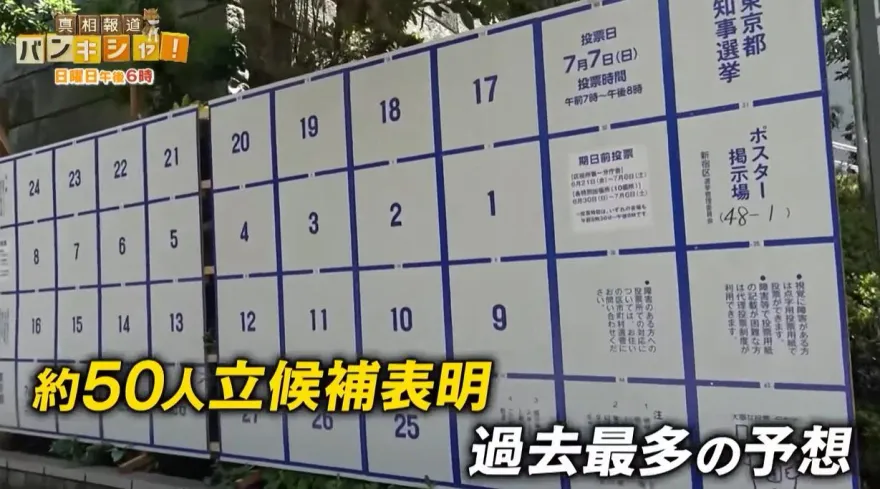 小池vs.蓮舫「女力對決」不夠看！東京都知事「50人參選」大混戰　公告欄放不下