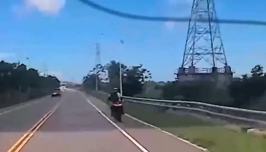 快訊/「飛」來橫禍！台東警騎重機疑與飛鳥相撞　先剷路樹慘墜產業道路下命危