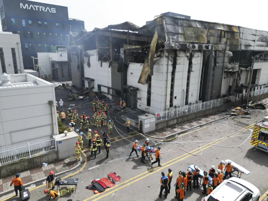 影/每秒爆炸10次！韓鋰電池工廠大火釀22死8傷1失蹤　現場驚人影片曝光