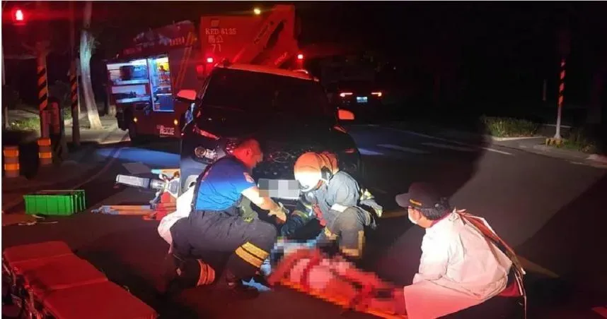 太可怕！馬公男凌晨躺路中驚悚遭車生吞　顱骨重創意識不清