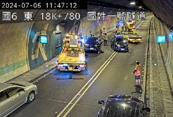 快訊/國6國姓隧道連環車禍！　4車碰碰碰…現場回堵1km