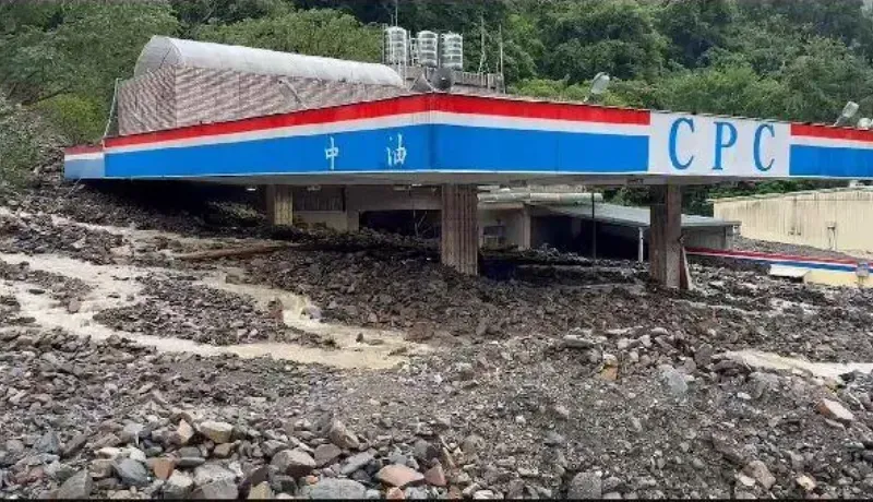 中颱凱米逼近！「全國最悲情加油站」怕爆　曾4度遭土石流穿心吞沒