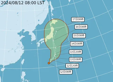 快訊/又有熱帶低壓生成！最快8/13增強為颱風「安比」　預測路徑曝