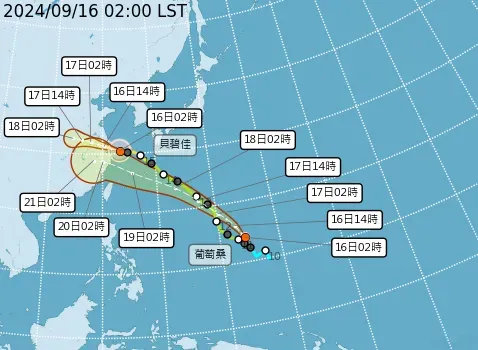 「葡萄桑」這天最靠近台灣！最新路徑出爐　蘇力颱風恐接力生成