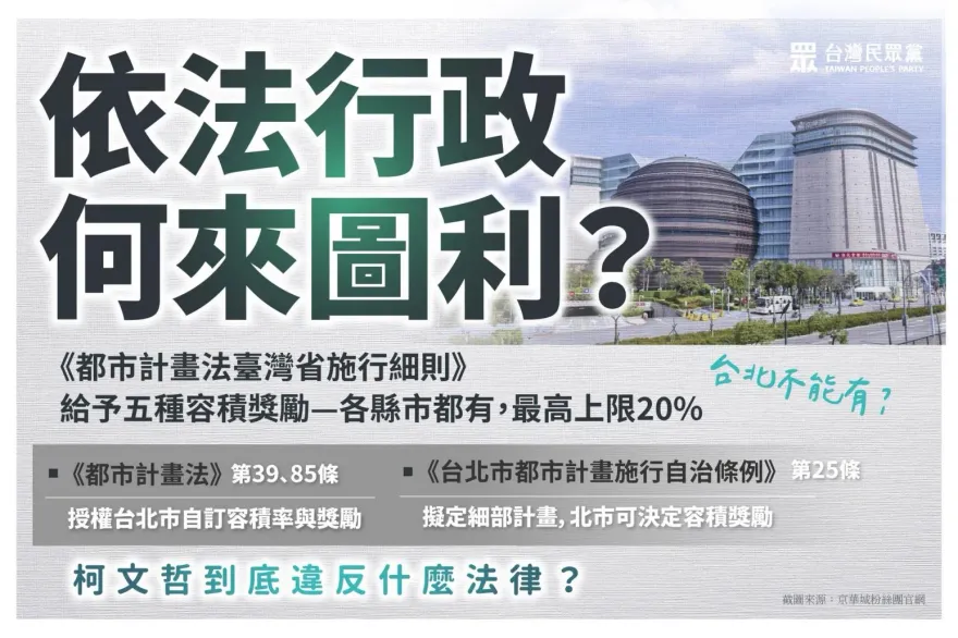 民眾黨嗆「游淑慧也幫圖利建商？」　點名郝龍斌任內東方文華等2案澄清京華城