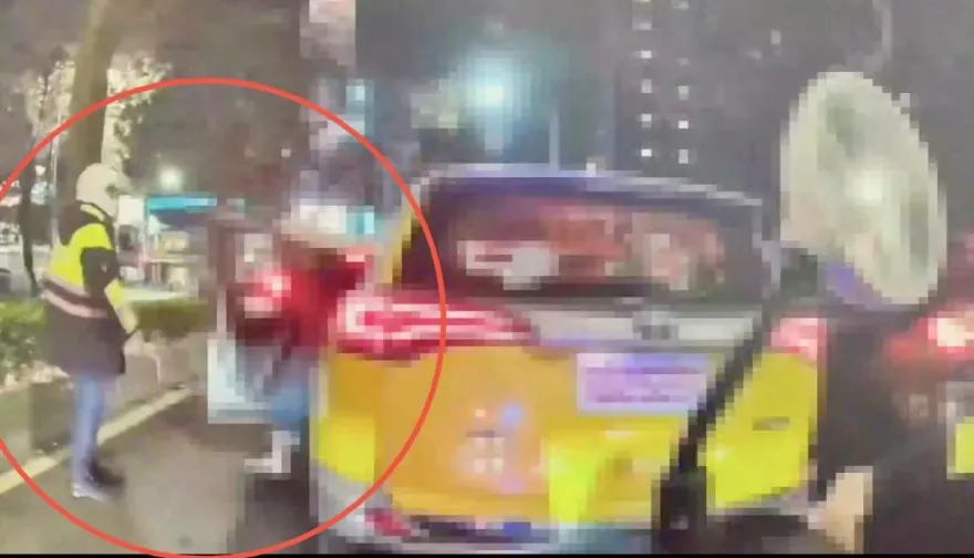 影/追捕直擊！小黃為載客違規拒檢撞車　運將遭壓制管束