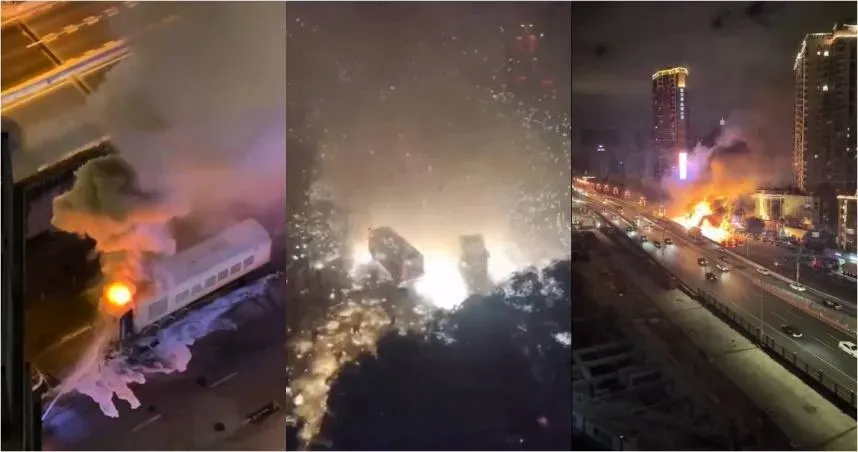影/恐怖現場曝！深圳文錦渡口岸貨車爆炸「玻璃震到狂響」