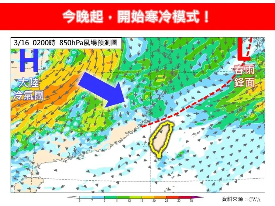 變天了！　林得恩預告「今晚開始寒冷模式」：會冷一週