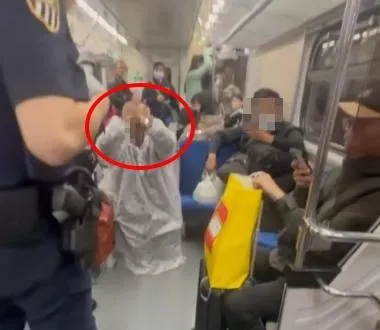 台鐵列車驚見「穢言法師」！光頭女狂咒罵警：你家死光光