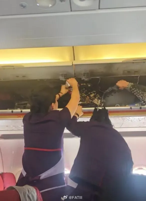 影/萬米高空起火！港航客機急降福州　疑行動電源釀禍