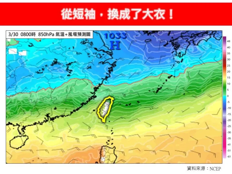 冷氣團強襲！急凍大降溫　24小時狂降16度「夏轉冬」