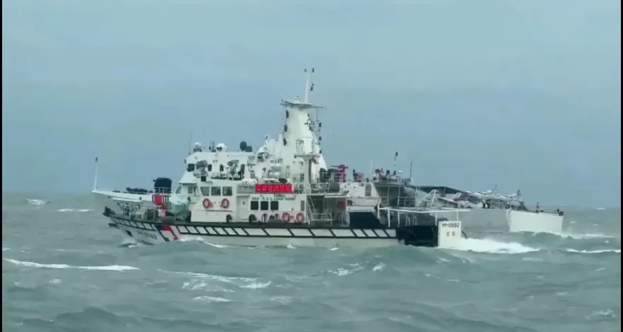 大陸海警編隊配合解放軍對台演訓　海巡署協同國防部應處