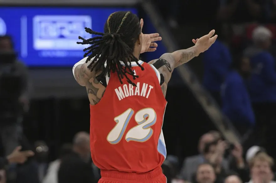 恐又被禁賽？莫蘭特對勇士板凳比開槍　NBA要查了