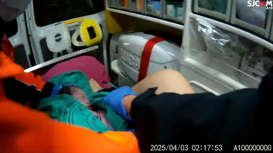 影/歸仁臨盆婦來不及！　「救護車變產房」救護員順利接生