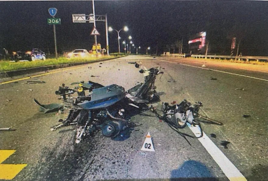 影/台1線官田段移工情侶雙載「遭BMW撞飛」　女腦漿外溢亡
