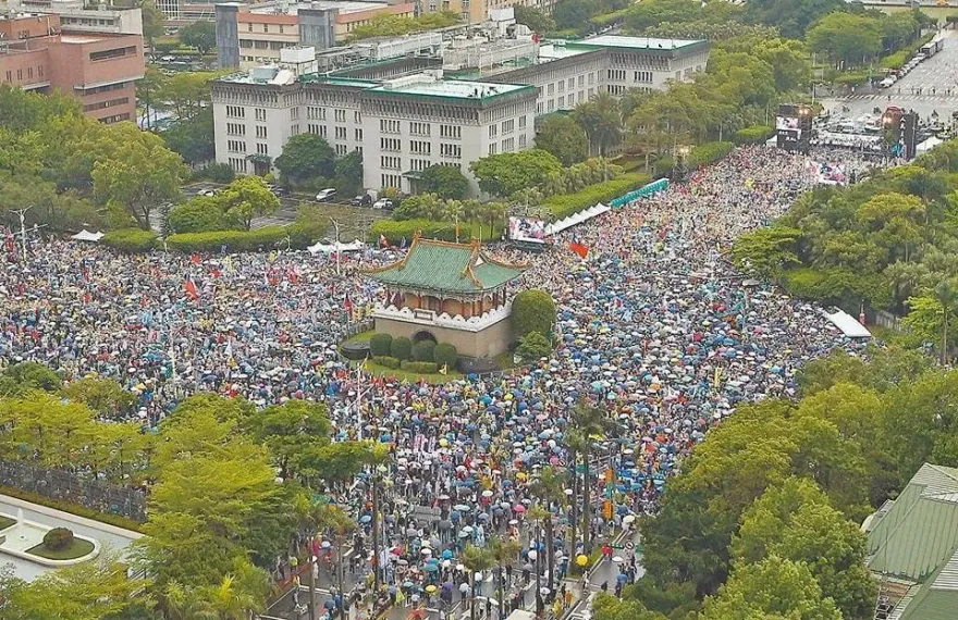 曬426凱道超狂空拍圖　陳學聖曝綠營怕了：這就是氣、勢