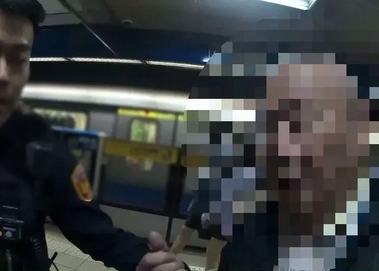 影/從車廂吵到下車！板南線2醉漢衝突　江子翠站遭制伏