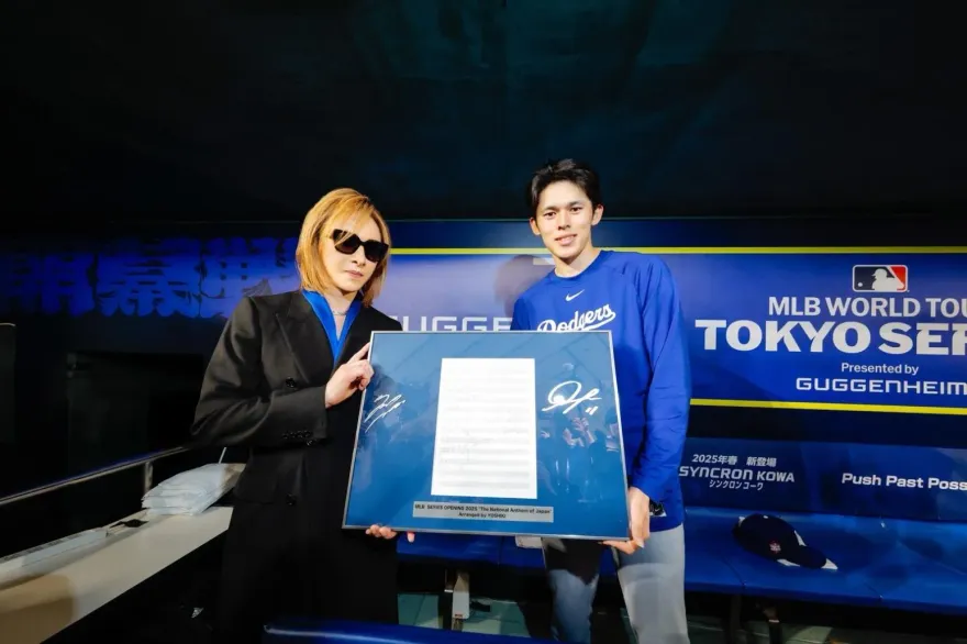 MLB/YOSHIKI日本開幕戰手寫樂譜　道奇68萬售出助災民