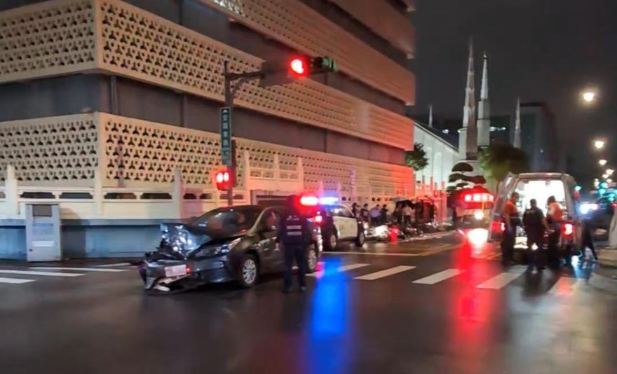 北市大安區Uber失控暴衝撞爛整排汽機車　1路人骨折送醫