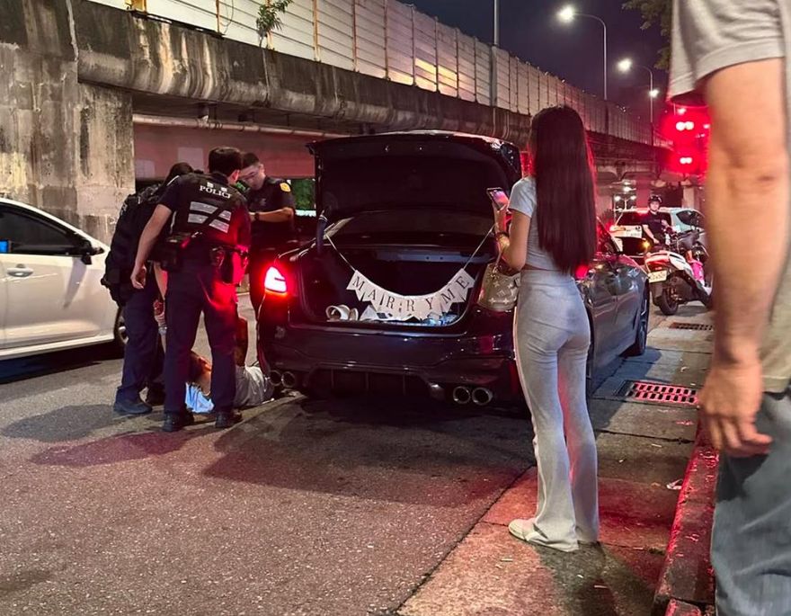 影/高清片！他違停求婚遭取締搜出毒、準新郎變在地青年