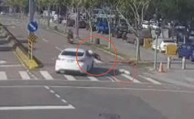 影/台中行人地獄！熟女駕車撞飛遛狗辣妹　傷者一度命危