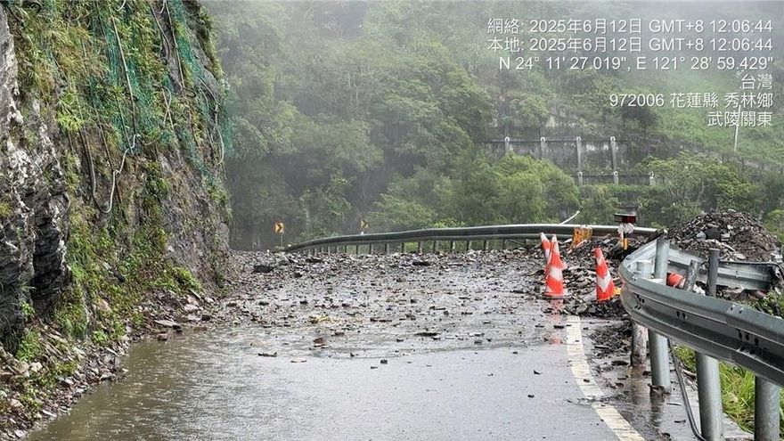 影/中橫豁然亭段爆落石擋路「最快6/13搶通」　蘇花路廊將封閉