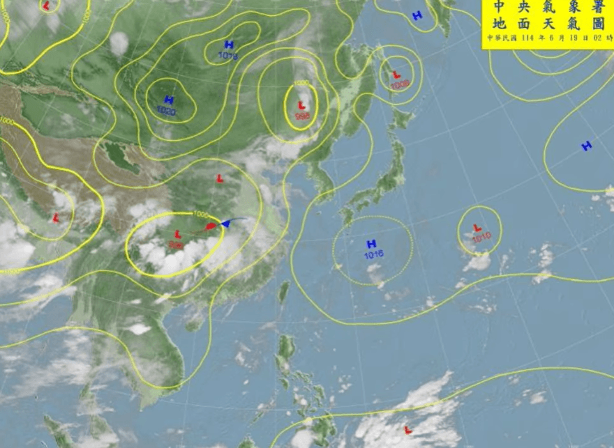 今午後防強降雨、雷擊　專家：6月底恐有低壓系統發展