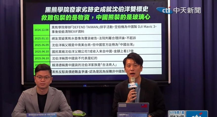 黑熊防災包1380元　國民黨諷：避難包界的「愛馬仕」裝玻璃心