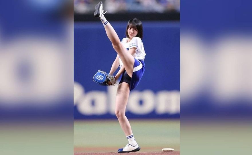 麻將女神高抬腿！日職豪邁開球引熱議　「想再聽一次歡呼」