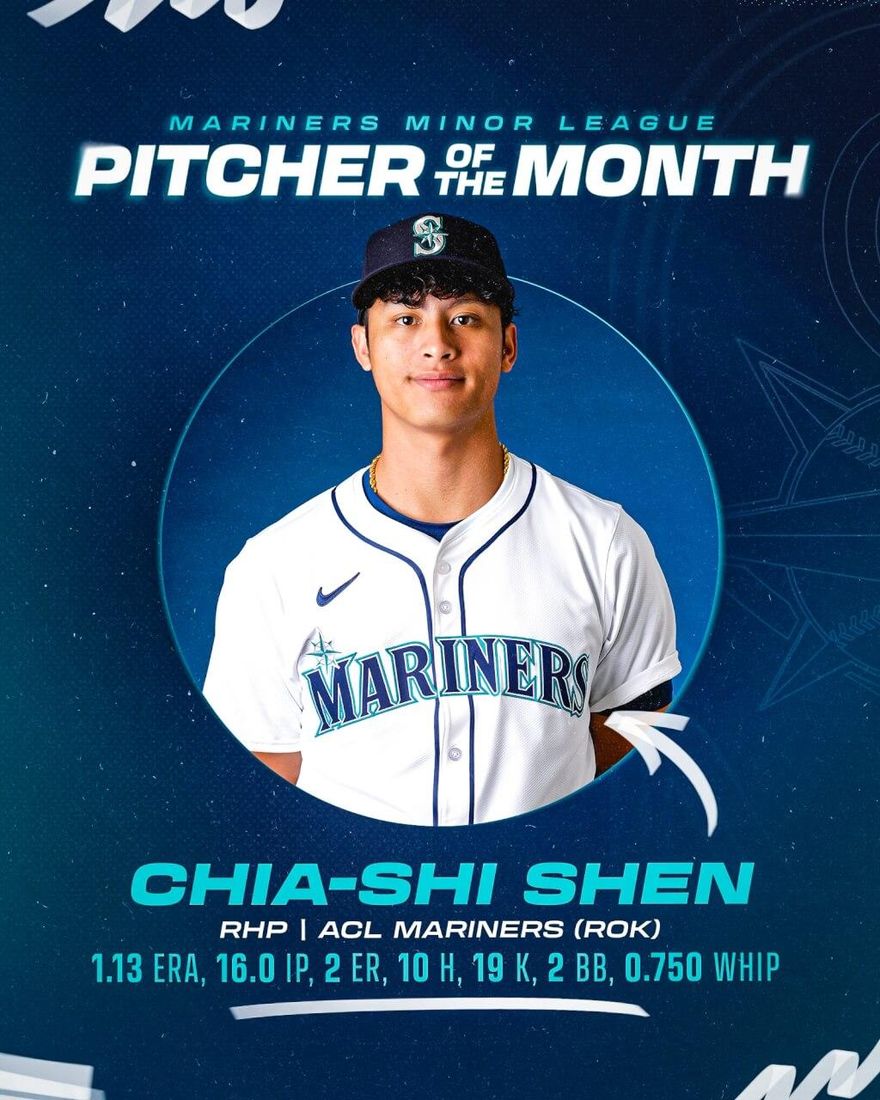 MLB/水手沈家羲屠殺新人聯盟　防禦率1.13被升上1A