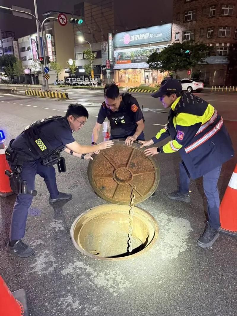 悚！丹娜絲外圍環流影響　台中「重百斤人孔蓋」噴飛